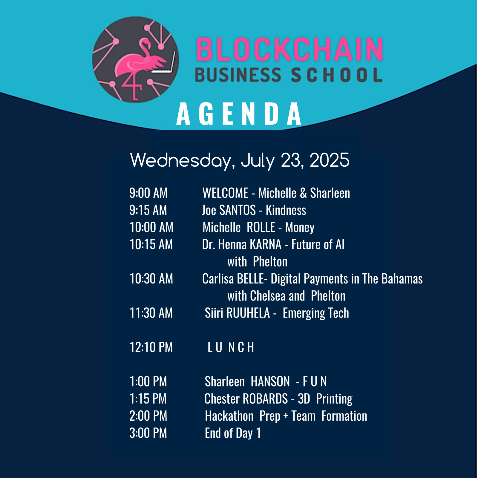 BBS July 23, 2025 Agenda